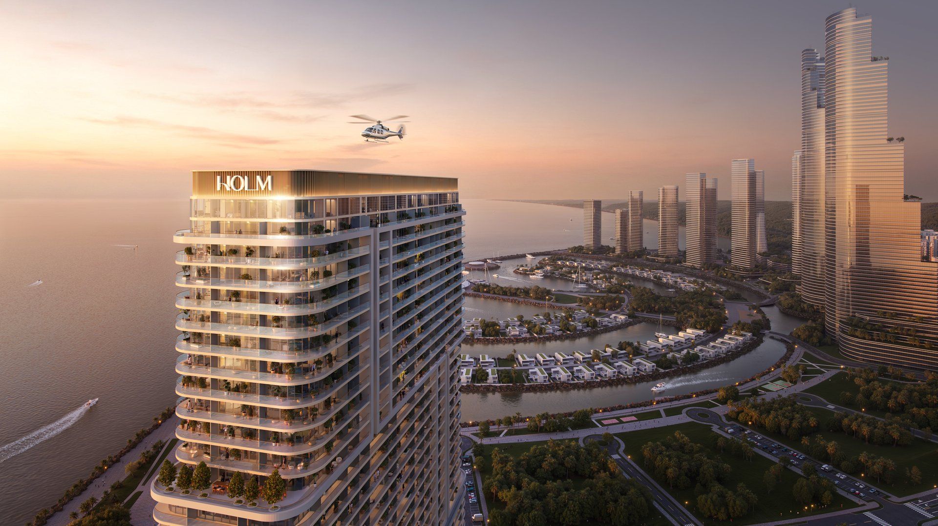 One Peninsula Batumi at sunset