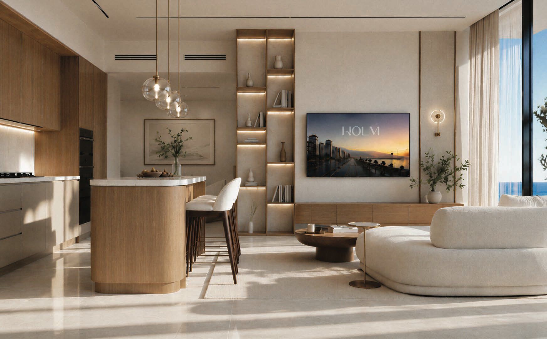 Kitchen and living room